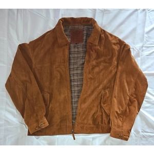 Col. Littleton Leatherwear Stable Jacket Suede Brown M XL DISCONTINUED IN 2012